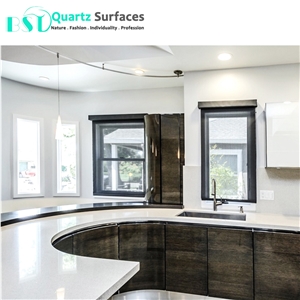Pre Cut White Sparkle Quartz Stone Countertop