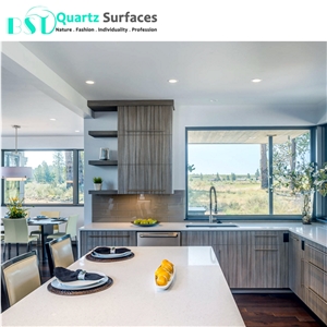 White Mirror Fleck Engineered Quartz Stone for Countertop