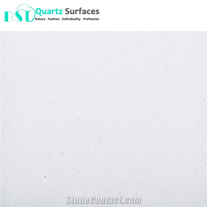White Mirror Fleck Engineered Quartz Stone for Countertop
