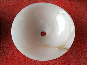 White Onyx Fashionable Design Wash Basins