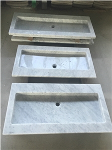 Carrara White Marble Sink,Marble Basin Vessel Sink