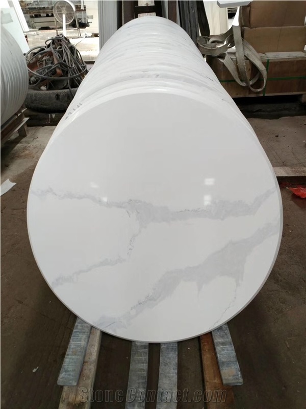 Quartz Stone Cafe Table Top,Artificial Calacatta Tops