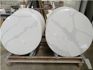 Quartz Stone Cafe Table Top,Artificial Calacatta Tops