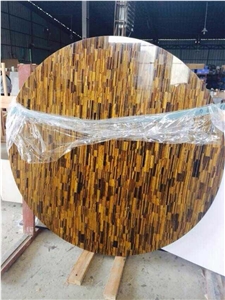 Tiger Eye Gold Quartz Semiprecious Stone Table Top