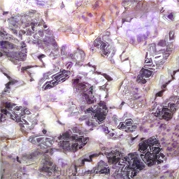 Acrylic Sheet Stone Thin Slab Purple Semiprecious Stone,Lilac Gemstone