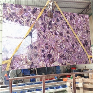 Acrylic Sheet Stone Thin Slab Purple Semiprecious Stone,Lilac Gemstone