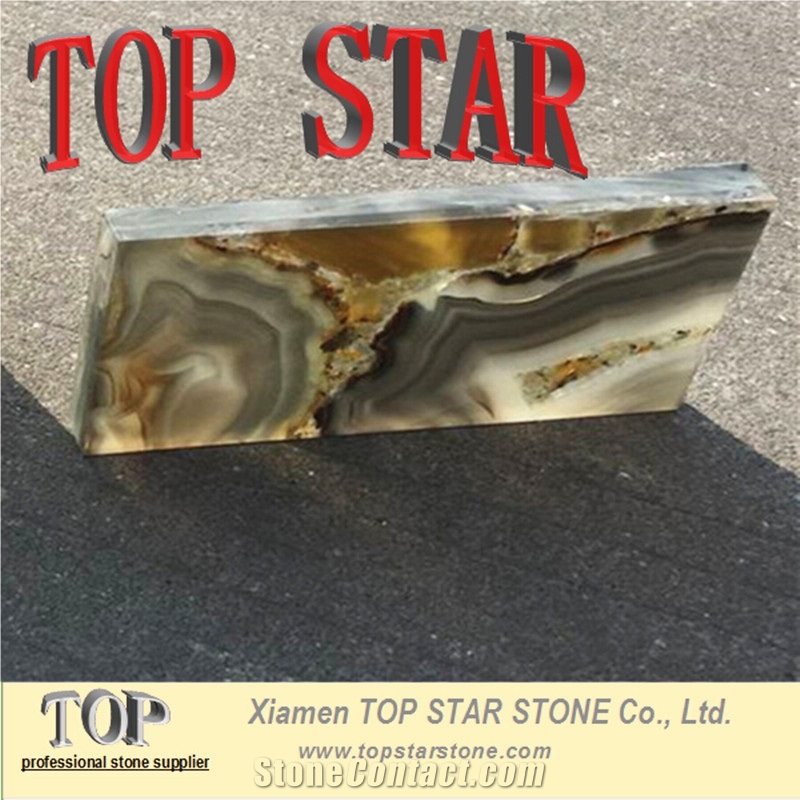 Back Light Grey Natural Gemstone Sample,Gray Grey Semiprecious Agate
