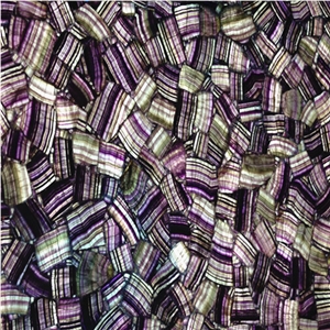 Crystal Purple Gemstone Backlit Amethyst Precious Stone Thin Slab