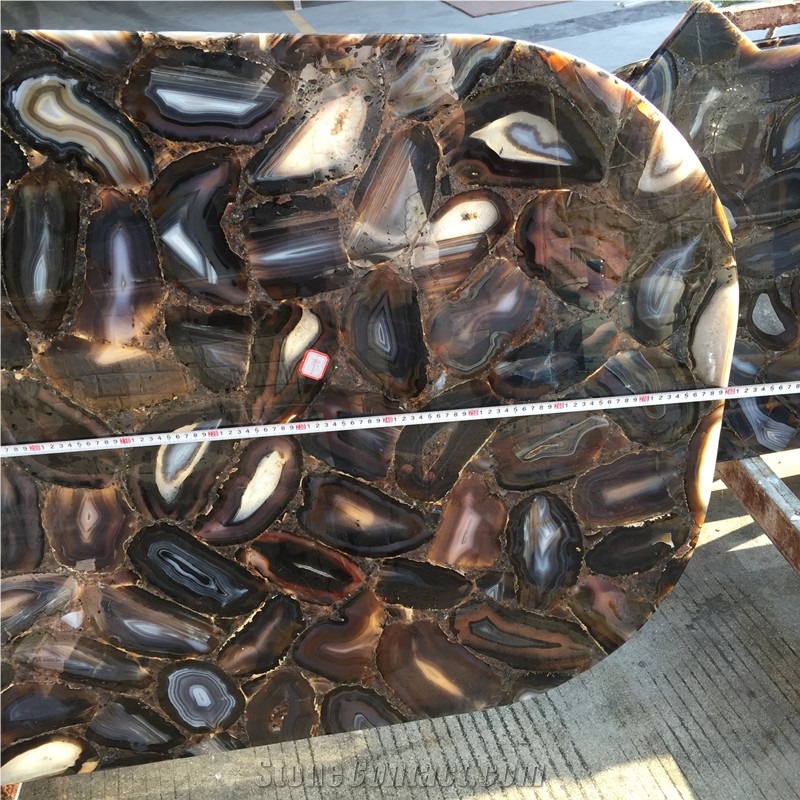 Dark Gray Agate Stone Tile,Dark Gray Gemstone,Dark Gray Precious Stone
