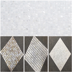 Luxury White Mother Of Pearl Stone Sea Shell Mosaic Tile,Mother Pearl Mosaic Tiles