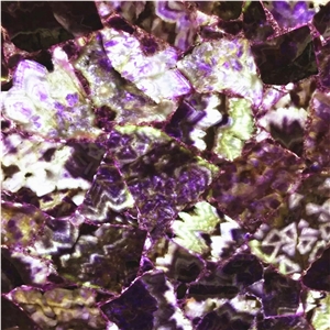 Purple Agate,Fluorite Gemstone Wall Tile,Amethyst Semiprecious Slabs