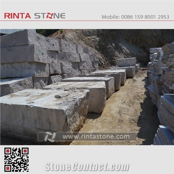 Marry Red Granite Rosa Spring Natural / Buff Stone Blocks Quarry