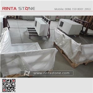 Quartz White Artificial Stone Kitchen Countertops