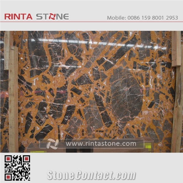 Royal Emperador Marble Yellow Golden King Portoro Gold Gangsaw Slabs