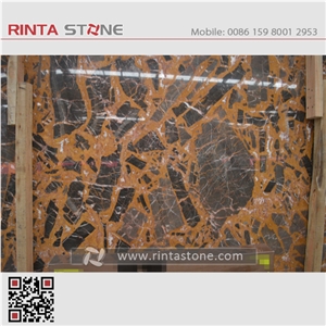 Royal Emperador Marble Yellow Golden King Portoro Gold Gangsaw Slabs