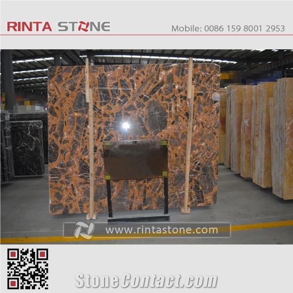 Royal Emperador Marble Yellow Golden King Portoro Gold Gangsaw Slabs