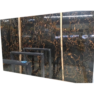 Black With Gold Veins  Portoro Gold Marble Slab