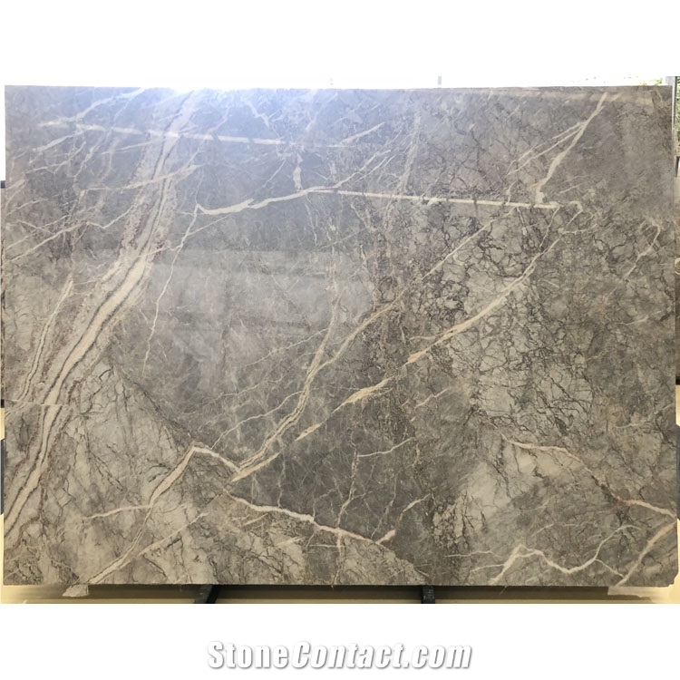 Countertop Flooring Italian Type Fiore Di Bosco Italy Grey Marble Slab