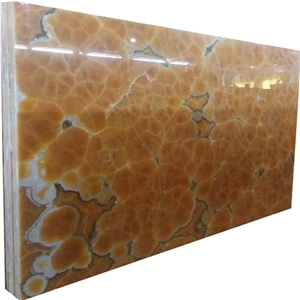 Natural Backlit Onyx Wall Panel Orange Onyx Jade Slabs
