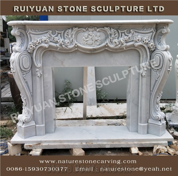 Lion Brown Marble Fireplace Marble Mantel Fireplace Mantel