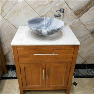 Gucci Grey Marble Bathroom Sink Round Basin