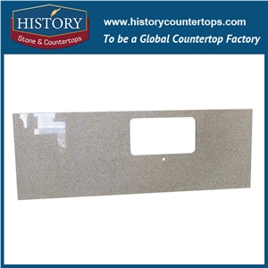 Interior Decoration Hotel Pre Cut White Granite Countertop