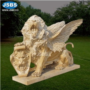 Outdoor Garden Decor Marble Animal Lion Statue Sculpture