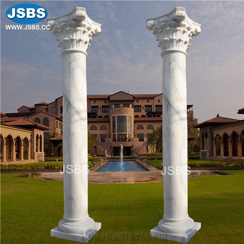 Stone Carved Roman Sculptured Column Pillars