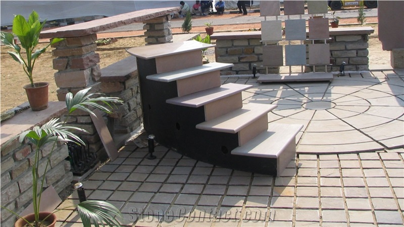 Grey Sandstone Cobbles, Courtyard Road Pavers