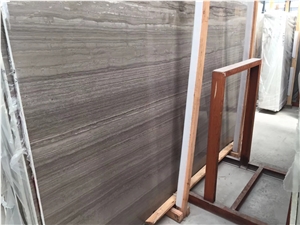 Chinese Grey Serpeggiant Eramosa Coffee Brown Wood Marble Slabs