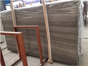 Chinese Grey Serpeggiant Eramosa Coffee Brown Wood Marble Slabs