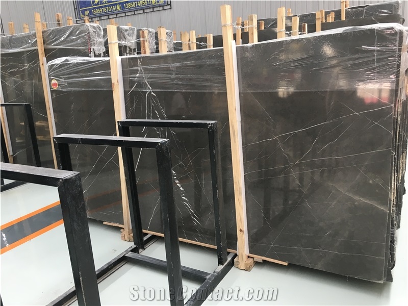 Popular Pietra Grey Honed Brown Marble Slabs