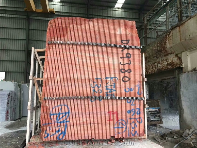Azarshahr Red Travertine Block
