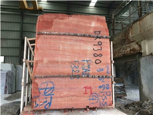 Azarshahr Red Travertine Block