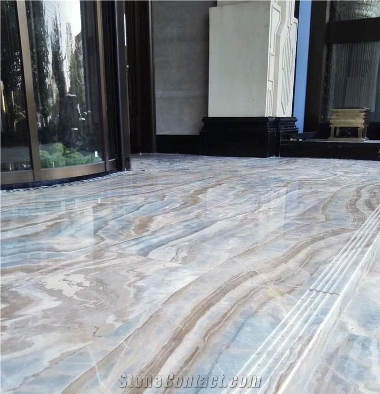 Blue Galaxy Marble Slabs Blue Marble from China Monet Sky for Wall