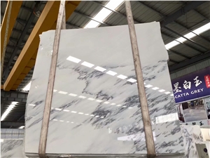 Cyan Flower White Marble for Interial Wall and Floor Tile