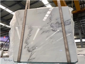 Cyan Flower White Marble for Interial Wall and Floor Tile
