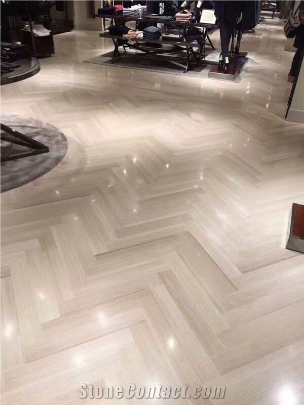 Guizhou White Wooden Marble for Wall and Floor Covering Own Quarry