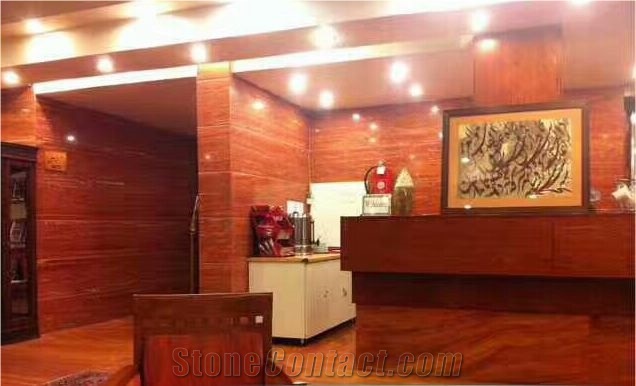 Iran Red Travertine for Interial and Exterial Wall and Floor Covering