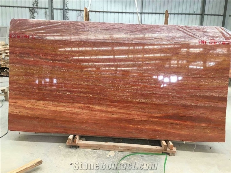 Iran Red Travertine for Interial and Exterial Wall and Floor Covering