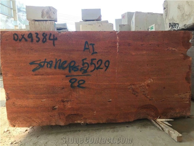 Iran Red Travertine for Interial and Exterial Wall and Floor Covering