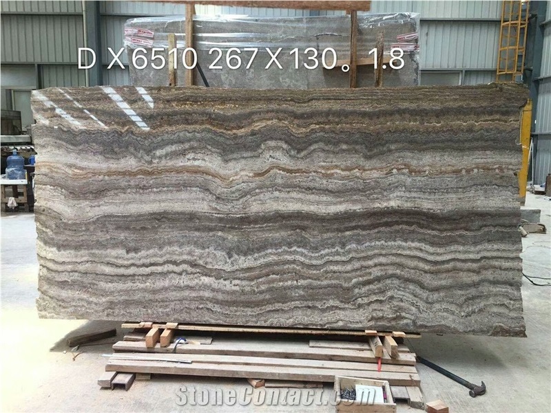 Tajrish Travertine Blocks, Dark Silver Gray Travertine Raw Blocks