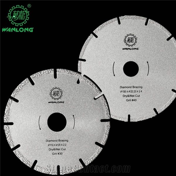 Vacuum Brazed Wet Diamond Cutting Blades for Marble Stone