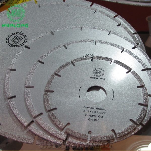 Vacuum Brazed Wet Diamond Cutting Blades for Marble Stone