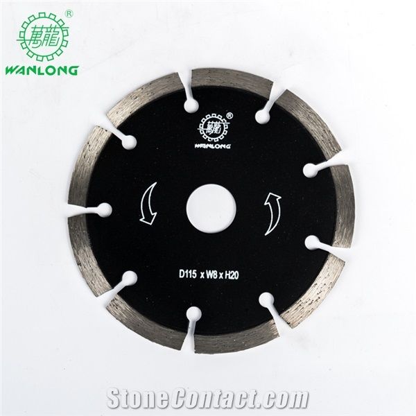 Wanlong Segmented Dry Cutting Saw Blades for Marble Granite Cutting