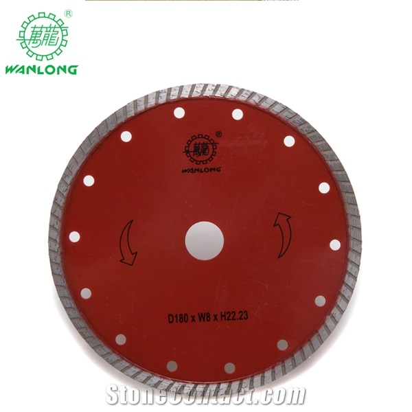 Wanlong Turbo Diamond Cutting Saw Blades for Granite Marble Cutting