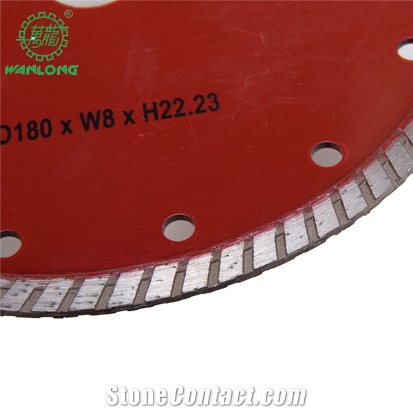 Wanlong Turbo Diamond Cutting Saw Blades for Granite Marble Cutting