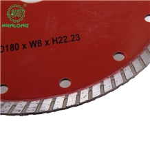 Wanlong Turbo Diamond Cutting Saw Blades for Granite Marble Cutting