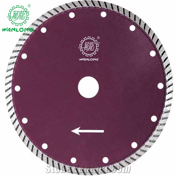 Wanlong Turbo Diamond Cutting Saw Blades for Granite Marble Cutting