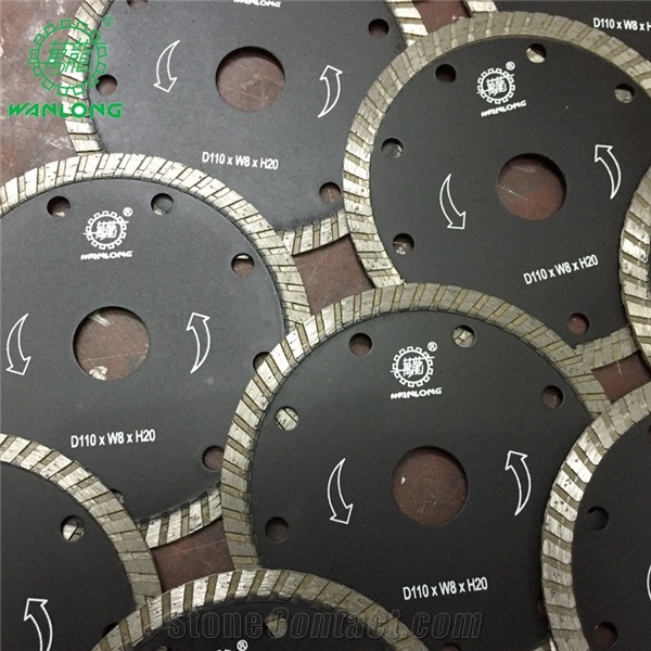 Wanlong Turbo Diamond Cutting Saw Blades for Granite Marble Cutting